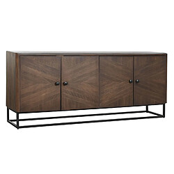 Avis Pegane Buffet, meuble de rangement en bois coloris marron foncé - Longueur 177 x Profondeur 38 x hauteur 75 cm