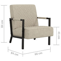 vidaXL Fauteuil Gris clair Similicuir pas cher