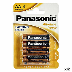 Piles Alcalines Panasonic 1x4 LR6APB LR6 AA (12 Unités)