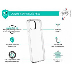 Force Case Coque pour iPhone 14 Plus Renforcée FEEL Origine France Transparent