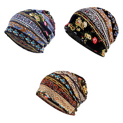 3pcs Unisexe élégant Baggy Slouchy Beanie Cancer Chimio Turban écharpe Sommeil Chapeau Bonnet unisexe bonnet Slouchy