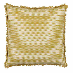 BigBuy Home Coussin Coton Beige Moutarde 50 x 50 cm