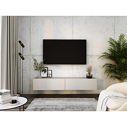 3XELIVING Meuble TV suspendu, D: l : 170 cm, H : 34 cm, P : 32 cm, CACHEMIRE