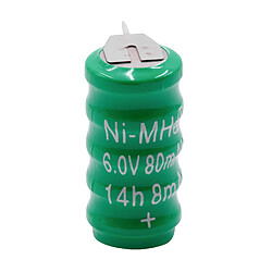 vhbw NiMH pile bouton de remplacement (5x cellule) 3 épingles type V80H 80mAh 6V convient pour les batteries de modélisme etc.