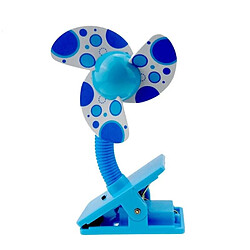 (Bleu) Poussette de Sécurité pour Bébé Siège Auto Landaus Poussette Portable Clip sur Mini Ventilateur Accessoires à Ailettes Souples