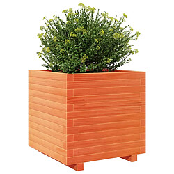 Avis vidaXL Jardinière cire marron 50x50x49,5 cm bois de pin massif