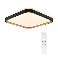 NETTLIFE Plafonnier LED Moderne Carré 32W Noir Or Dimmable avec Télécommande Lampe de Couloir 30cm pour Salon Chambre Cuisine