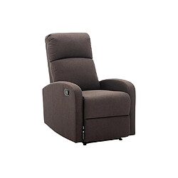 Avis Vente-Unique Fauteuil relax en tissu ISAO - Marron