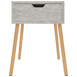 Avis Maison Chic Table de chevet,Table de nuit,Table d'appoint pour salon Gris béton 40x40x56 cm Aggloméré -MN29005