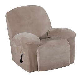 Avis Housse De Canapé Inclinable En Velours élastique Housse De Fauteuil Antidérapante Brown_1