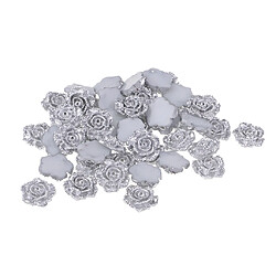 50 Pièces Perles Fleur Pétale en Résine Boutons Flatback Décor Artisanat Bijoux Vêtements DIY