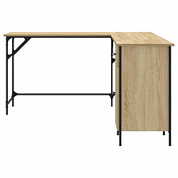 Maison Chic Bureau,Table de travail,bureau de travail pour chambre chêne sonoma 141x141x75 cm bois d'ingénierie -GKD21670 pas cher