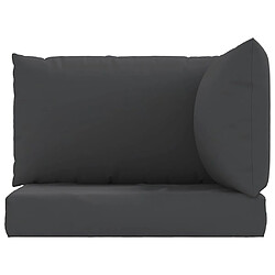 Avis vidaXL Coussins de palette lot de 3 noir tissu oxford