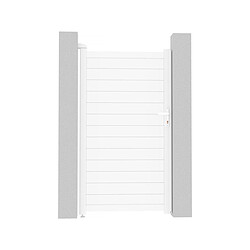 Habitat Et Jardin Portillon aluminium Eric - 101.2 x 180.9 cm - Blanc