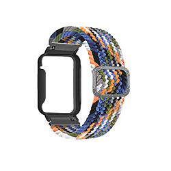 Bracelet en nylon élastique tressé pour votre Xiaomi Mi Band 7 Pro - Denim/noir