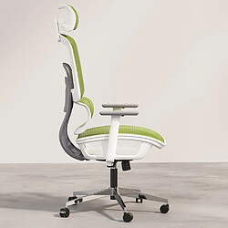 Acheter ICONIK INTERIOR Chaise de bureau ergonomique avec roulettes et accoudoirs - Keys Vert