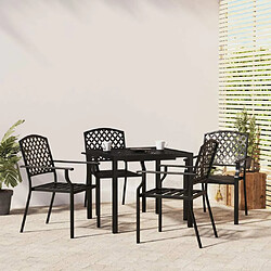 Maison Chic Ensemble de salle à manger de jardin 5 pcs,Table et chaises d'extérieur anthracite acier -GKD558832