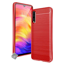 Htdmobiles Coque silicone gel carbone pour Samsung Galaxy A50 + film ecran - ROUGE