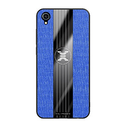 Wewoo Coque Souple Pour étui de protection TPU antichoc Vivo Y91 XINLI Stitching Fabric Bleu