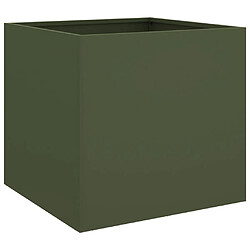 vidaXL Jardinière vert olive 42x40x39 cm acier