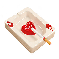 Universal Créatif poker coeur rouge porcelaine cendrier portable cigare cendre plateau créatif ménager gadget