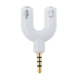 Avis Wewoo Dédoubleur Adaptateur Jack blanc 3.5mm Stéréo Mâle à 3.5mm Casque & Mic Femelle Splitter