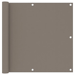 vidaXL Écran de balcon Taupe 90x600 cm Tissu Oxford 