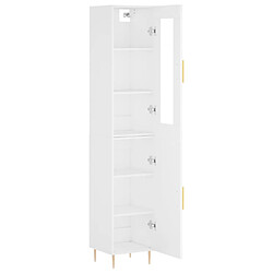 Avis vidaXL Buffet haut Blanc 34,5x34x180 cm Bois d'ingénierie