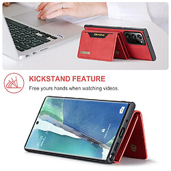 Dg.Ming Coque en TPU + PU avec béquille magnétique à trois volets rouge pour votre Samsung Galaxy Note20 Ultra