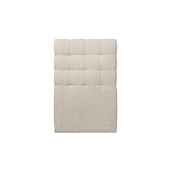 Sommeil de plomb Tete de lit Capitonnée Bouclette Beige L 90 cm - Ep 10 cm rembourré