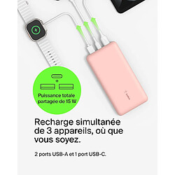 SANAG Batterie Externe Usb-C 20000Mah (Power Bank Puissance De 20K, Entrée Et Sortie Usb-C, 2 Ports Usb-A, Câble Usb-C Vers Usb-A Fourni, Pour Iphone, Galaxy, Pixel, Ipad, Airpods, Etc.) - Or Rose