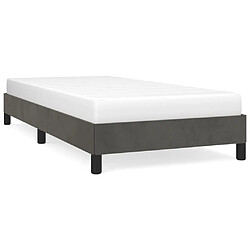 vidaXL Cadre de lit sans matelas gris foncé 80x200 cm velours