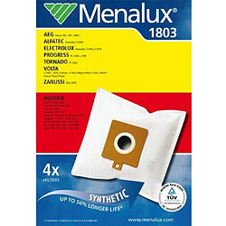 Menalux 1803 4 Sacs Aspirateur Compatible pour Hoover Progress Freespace + 1 Filtre Moteur + 1 Micro Filtre