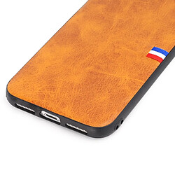 Wewoo Coque marron pour iPhone X PU Cuir Crazy Horse Texture drapeau Détail de protection arrière cas pas cher