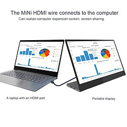 Acheter Moniteur Portable 14 Pouces FHD Ultra-Mince Rotation 90° Avec Type-C YONIS