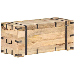 Avis vidaXL Coffre 90x40x40 cm Bois solide de manguier