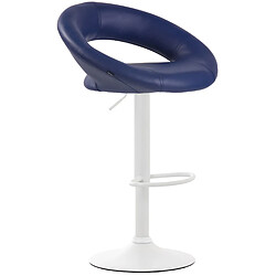 Non Tabouret de bar Olinda simili cuir blanc