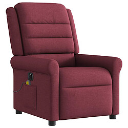 Avis vidaXL Fauteuil de massage inclinable électrique Rouge bordeaux Tissu