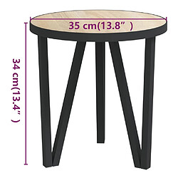 Acheter vidaXL Table à thé Chêne Sonoma Ø35 cm MDF