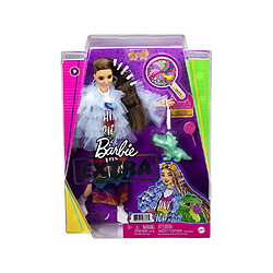 Mattel Poupée Barbie Extra avec Son Crocodile Gourmand Multicolore