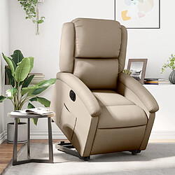 vidaXL Fauteuil inclinable électrique cappuccino similicuir