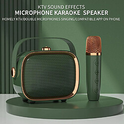 Acheter Yonis Microphone Sans Fil Haut-Parleur Bluetooth Portable Son HD Anti-Bruit pour Maison KTV