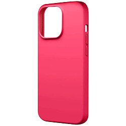 Avizar Coque pour iPhone 15 Pro Silicone Premium Semi rigide Mate Douce Fuchsia