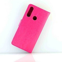 Avis Wewoo Housse Coque Pour LG W30 Crazy Horse Texture de protection en cuir à rabat horizontal avec support et fentes cartes et portefeuille et cadre photo magenta