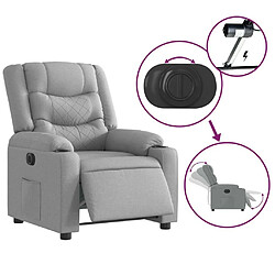 Maison Chic Fauteuil Relax pour salon, Fauteuil inclinable électrique Gris clair Tissu -GKD61243 pas cher