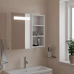 vidaXL Armoire de salle de bain à miroir avec LED blanc 60x13x52 cm