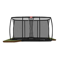 BERG Trampoline Ultim Champion Flatground 500 Black avec Filet de securité Dlx Xl