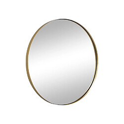 Avis Vente-Unique Miroir mural rond en métal - D.80 cm - Doré - JAFFREL