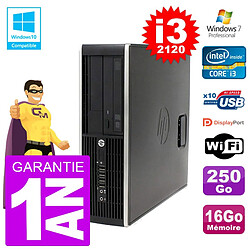 PC HP 6200 SFF Intel i3-2120 RAM 16Go Disque 250Go Graveur DVD Wifi W7 - Occasion