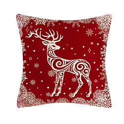 P67 4pcs 45 * 45cm Christmas Christmas De Noël Bénédiction Modèle Linge Taie d'oreiller Maison de Vacances Taie d'oreiller House Sofa Coussin Coussin Coussin